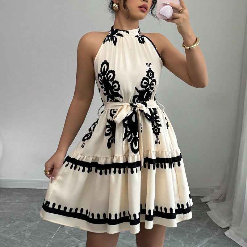 Women's Casual Mini Dress - Sleeveless Simple Fashion Short Skirt for Daily Wear