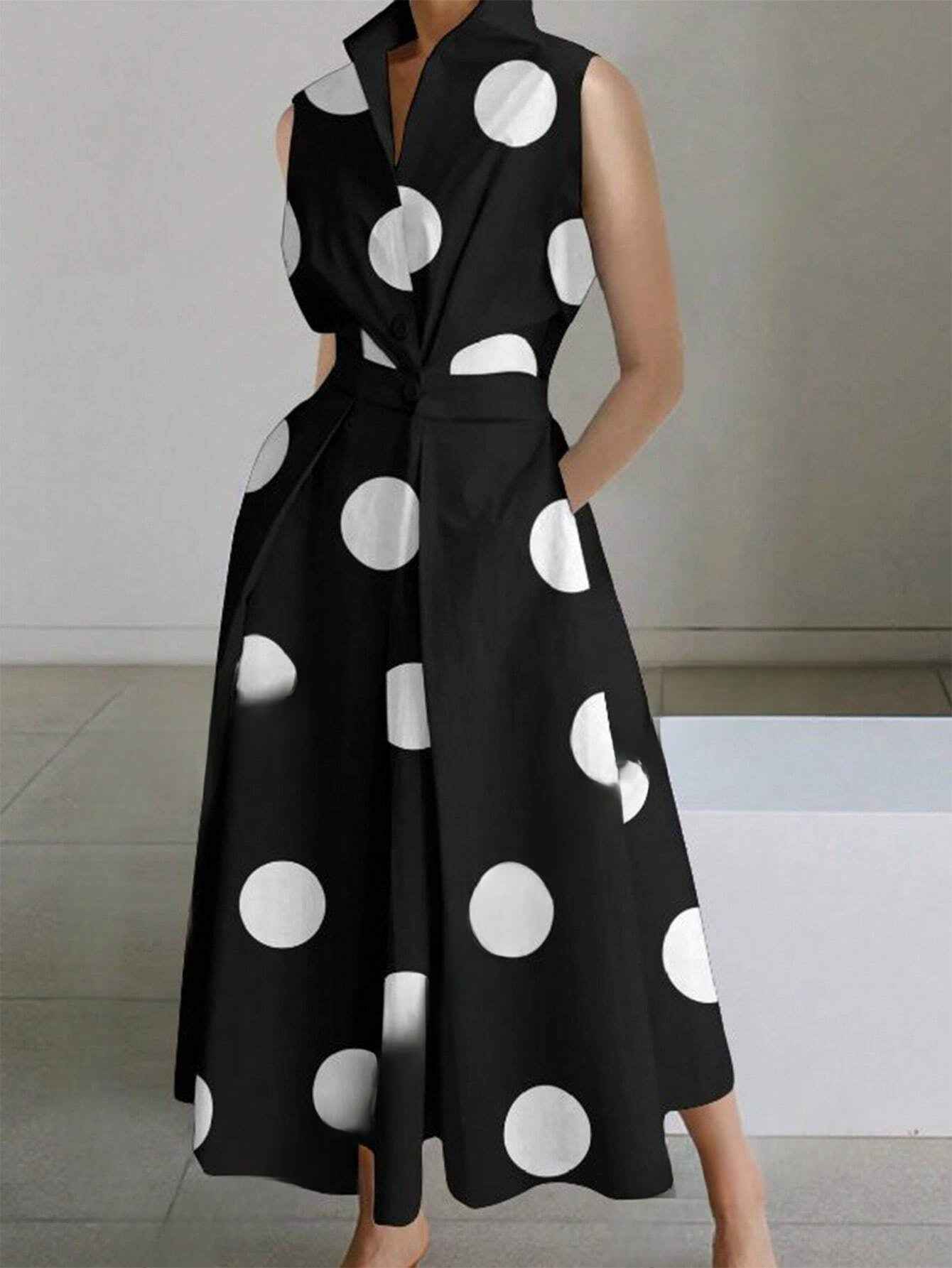 Fashion Women's Green Fruit Collar Dress - Elegant Waist Swing Floral Dress